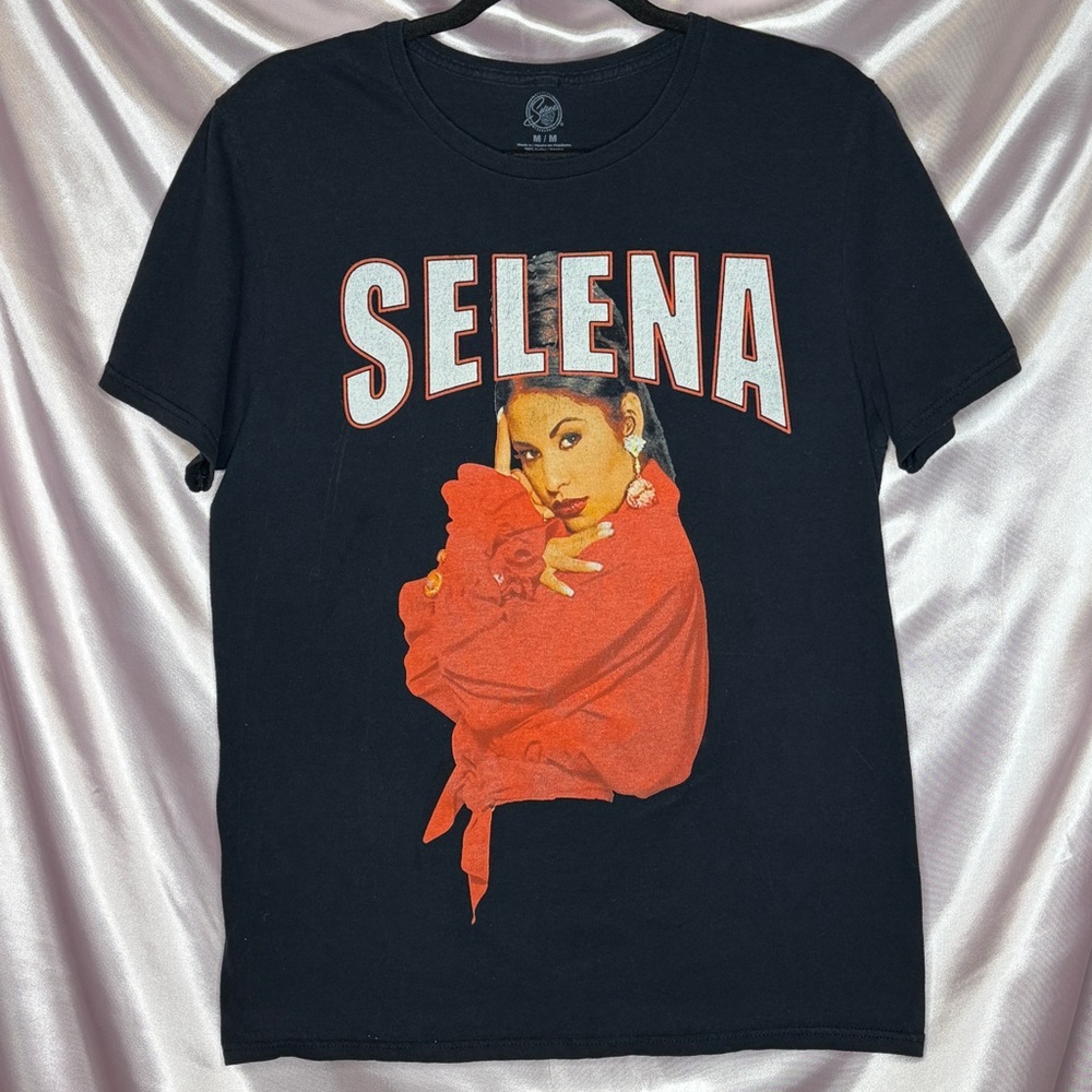 Selena T Shirt Large Black Short Sleeve Official Selena Quintanilla Sz M Unisex